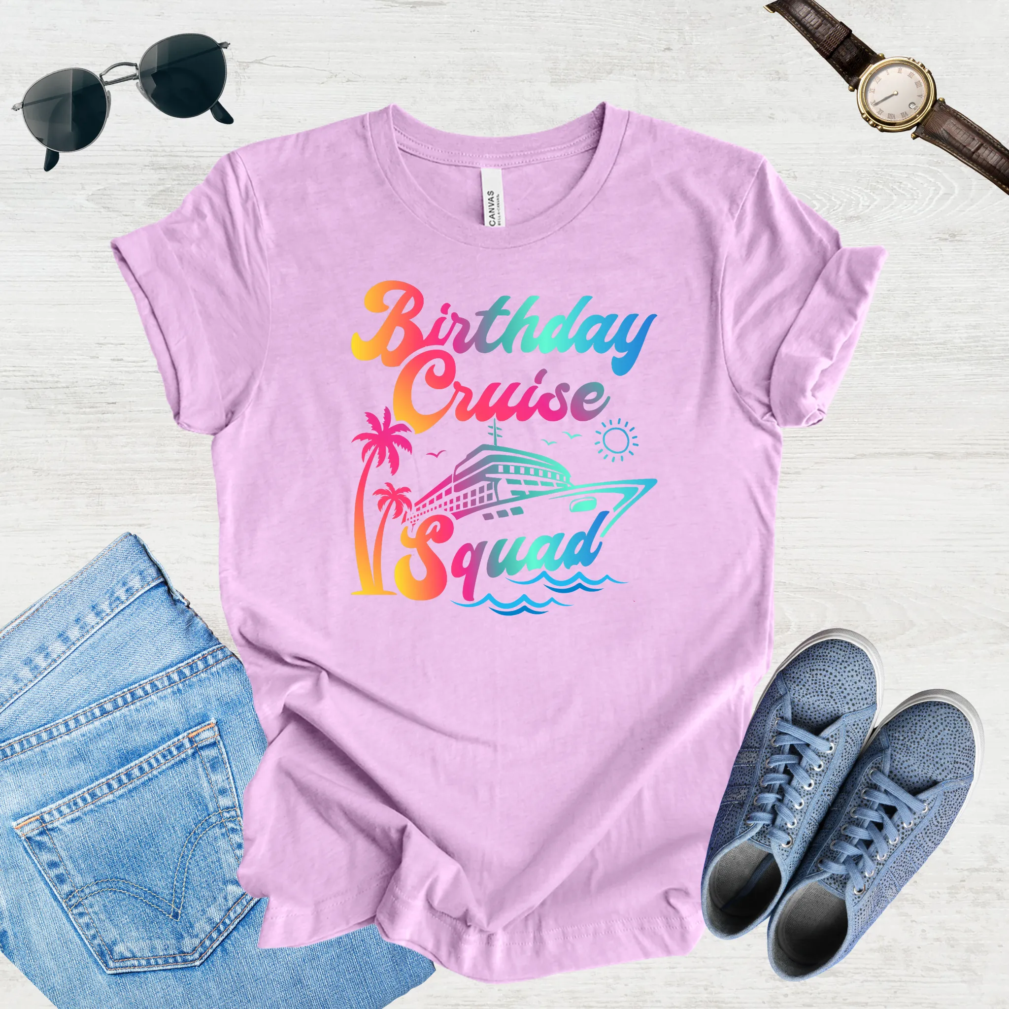 Birthday Cruise Squad Trip Tee