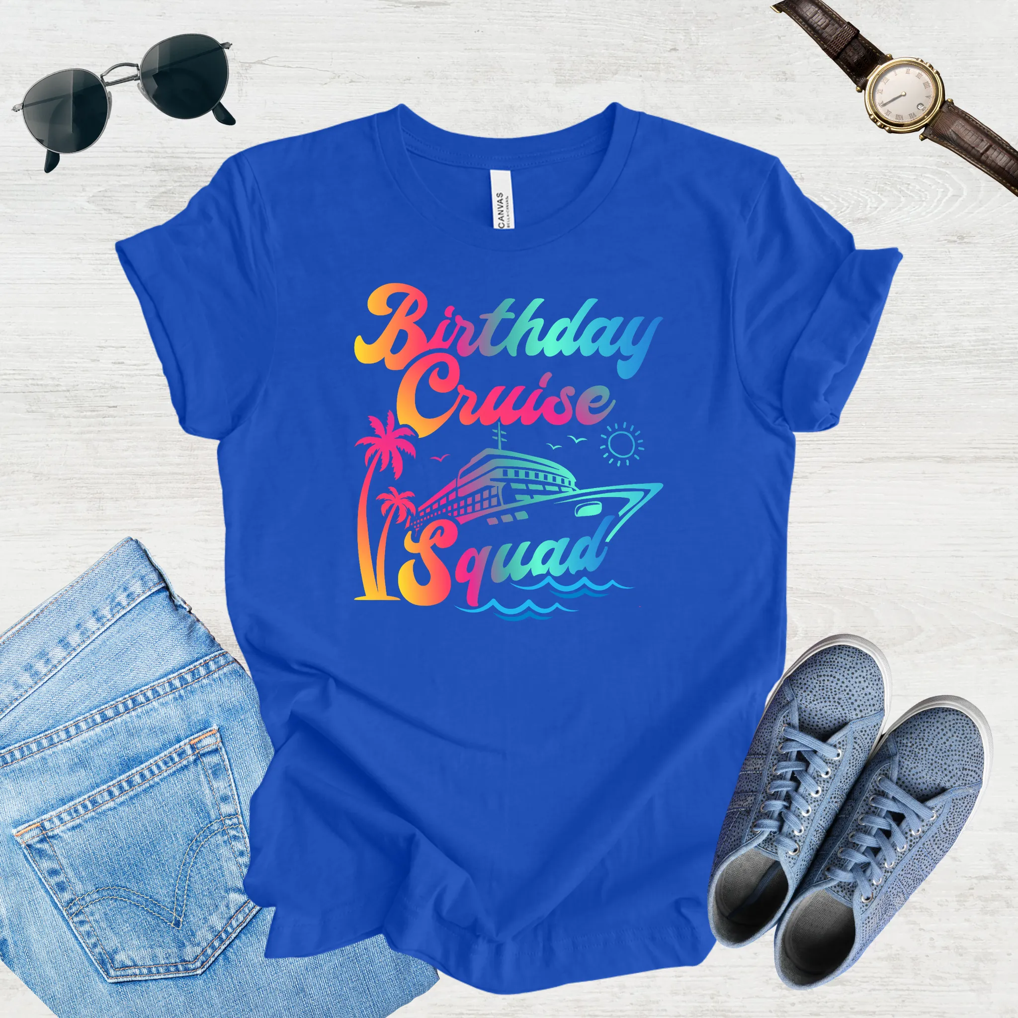 Birthday Cruise Squad Trip Tee