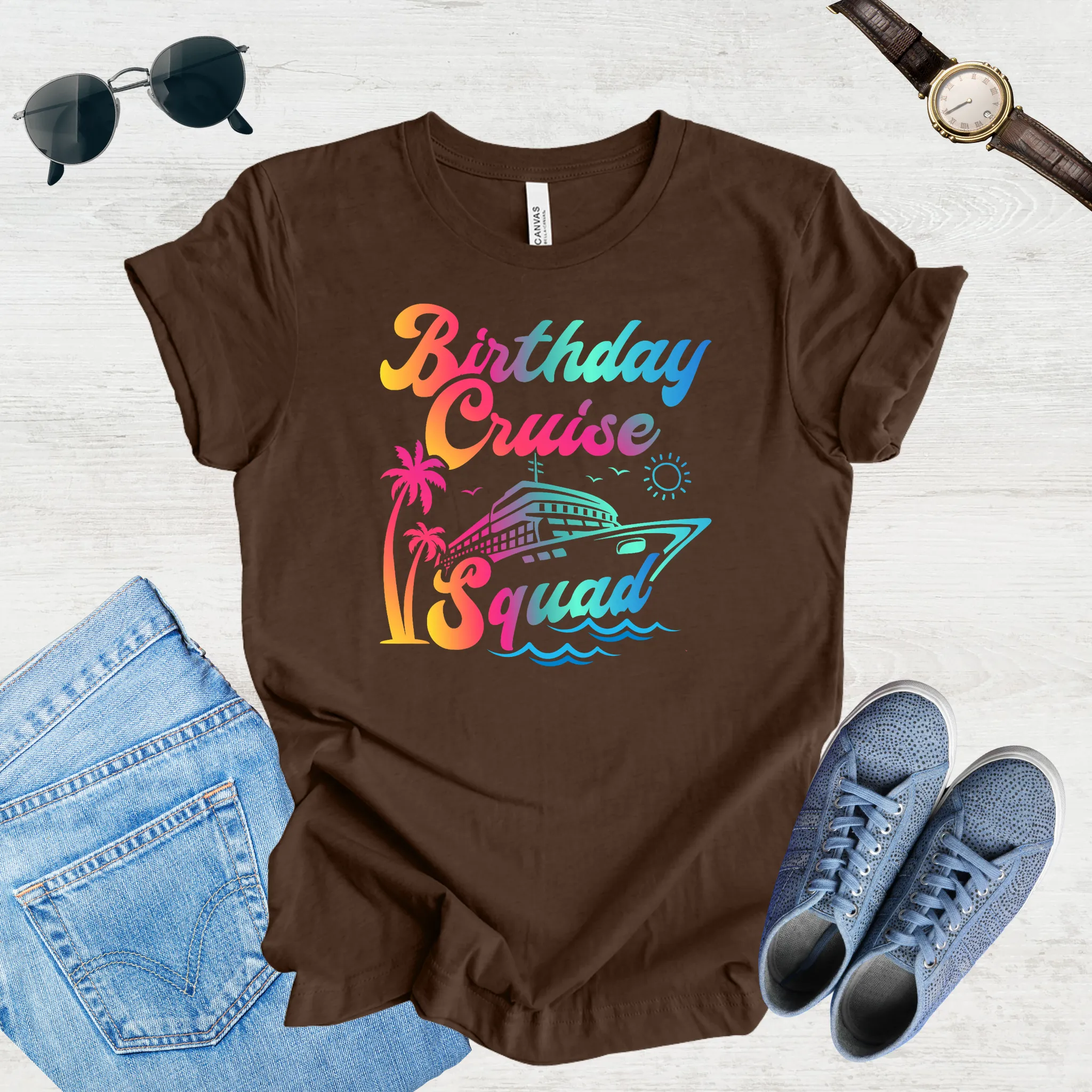 Birthday Cruise Squad Trip Tee