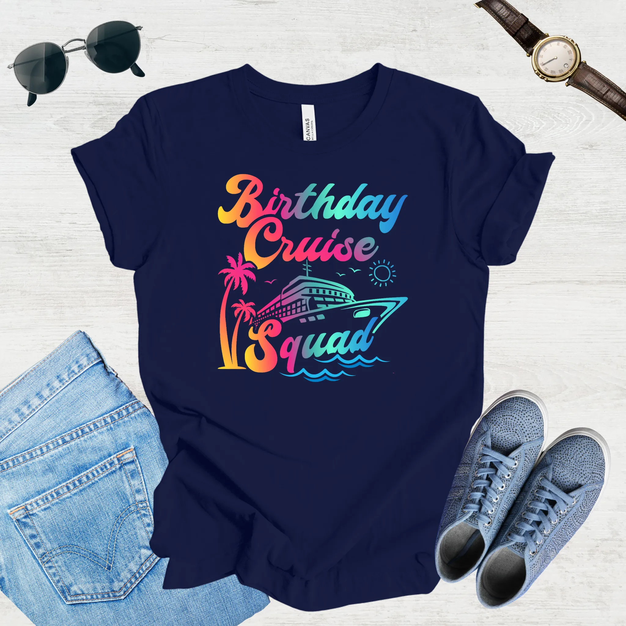 Birthday Cruise Squad Trip Tee