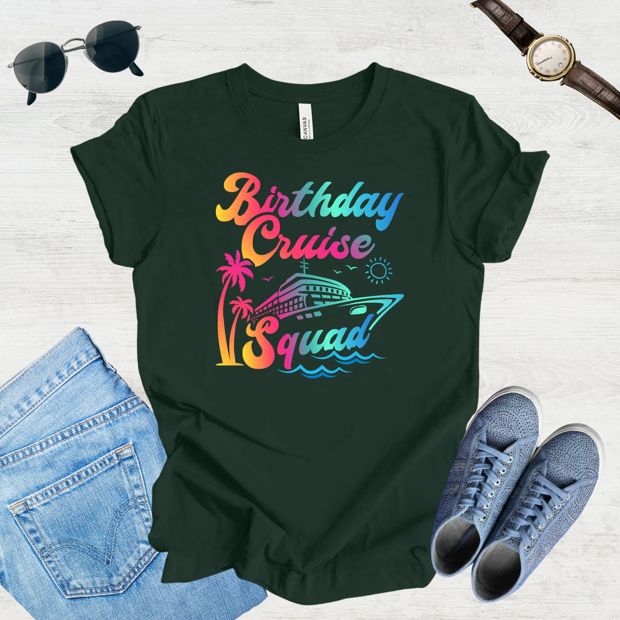 Birthday Cruise Squad Trip Tee