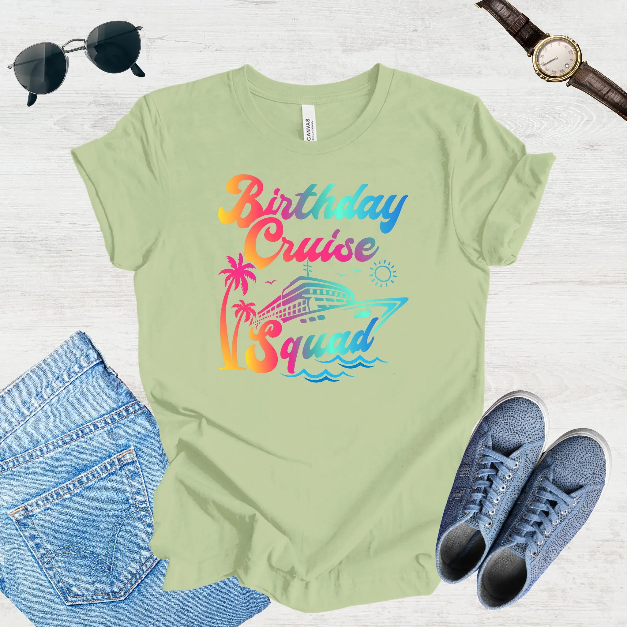 Birthday Cruise Squad Trip Tee