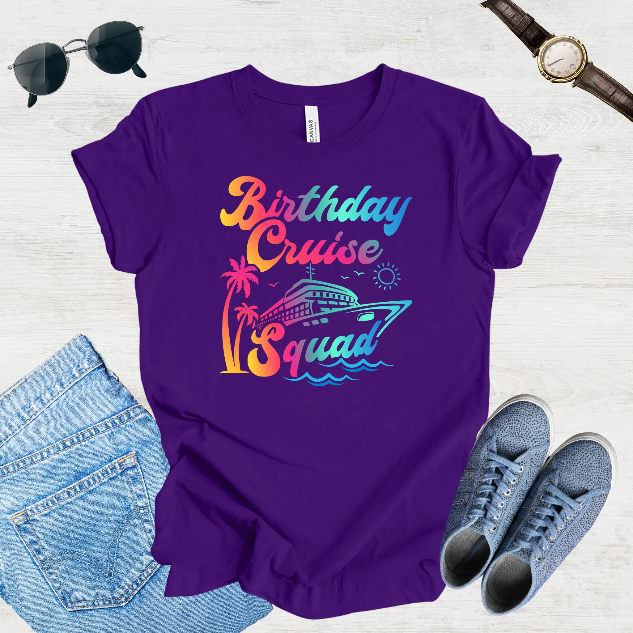 Birthday Cruise Squad Trip Tee