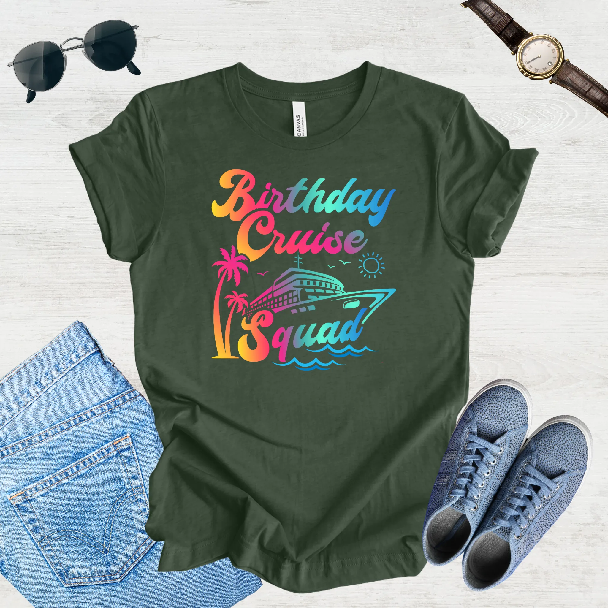 Birthday Cruise Squad Trip Tee