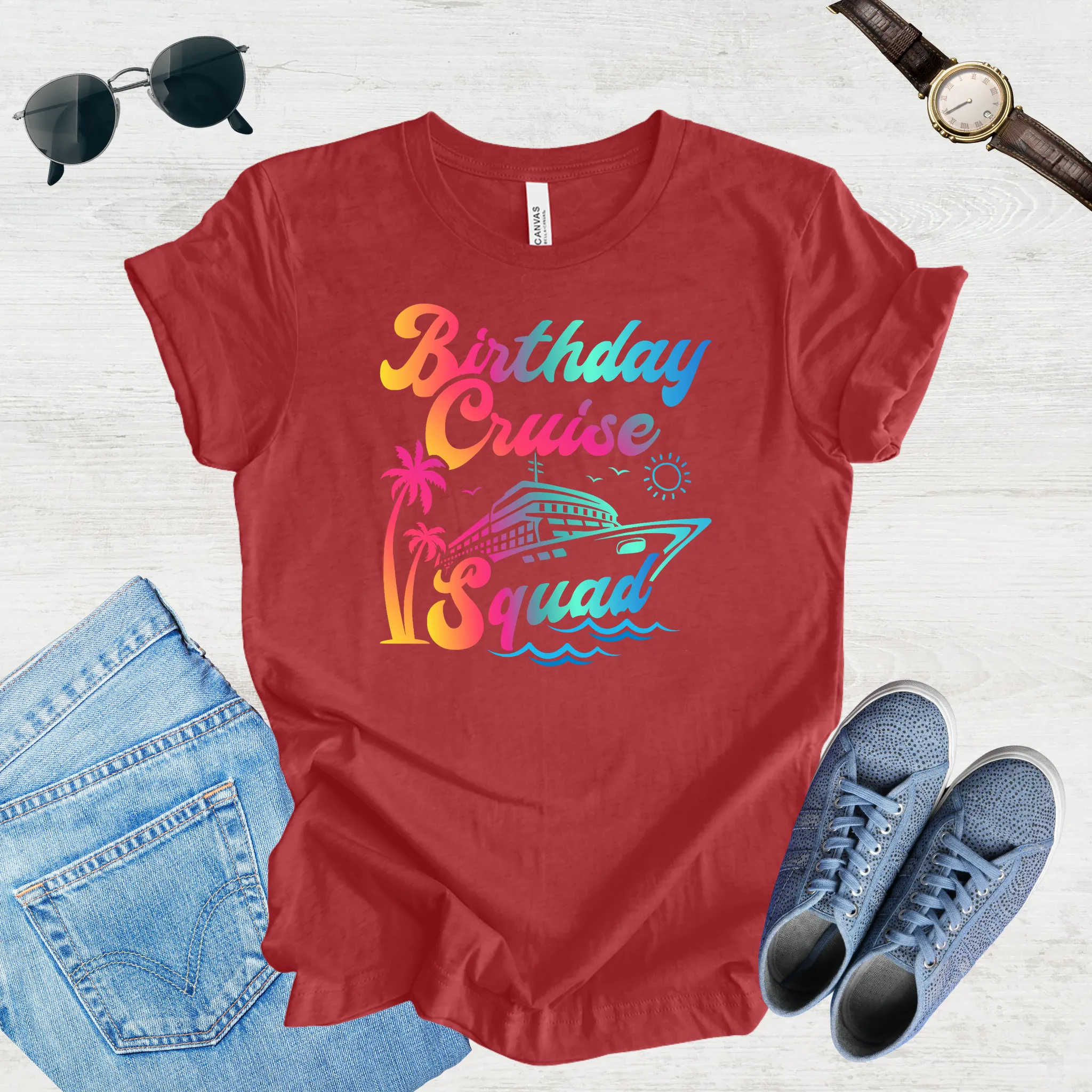 Birthday Cruise Squad Trip Tee
