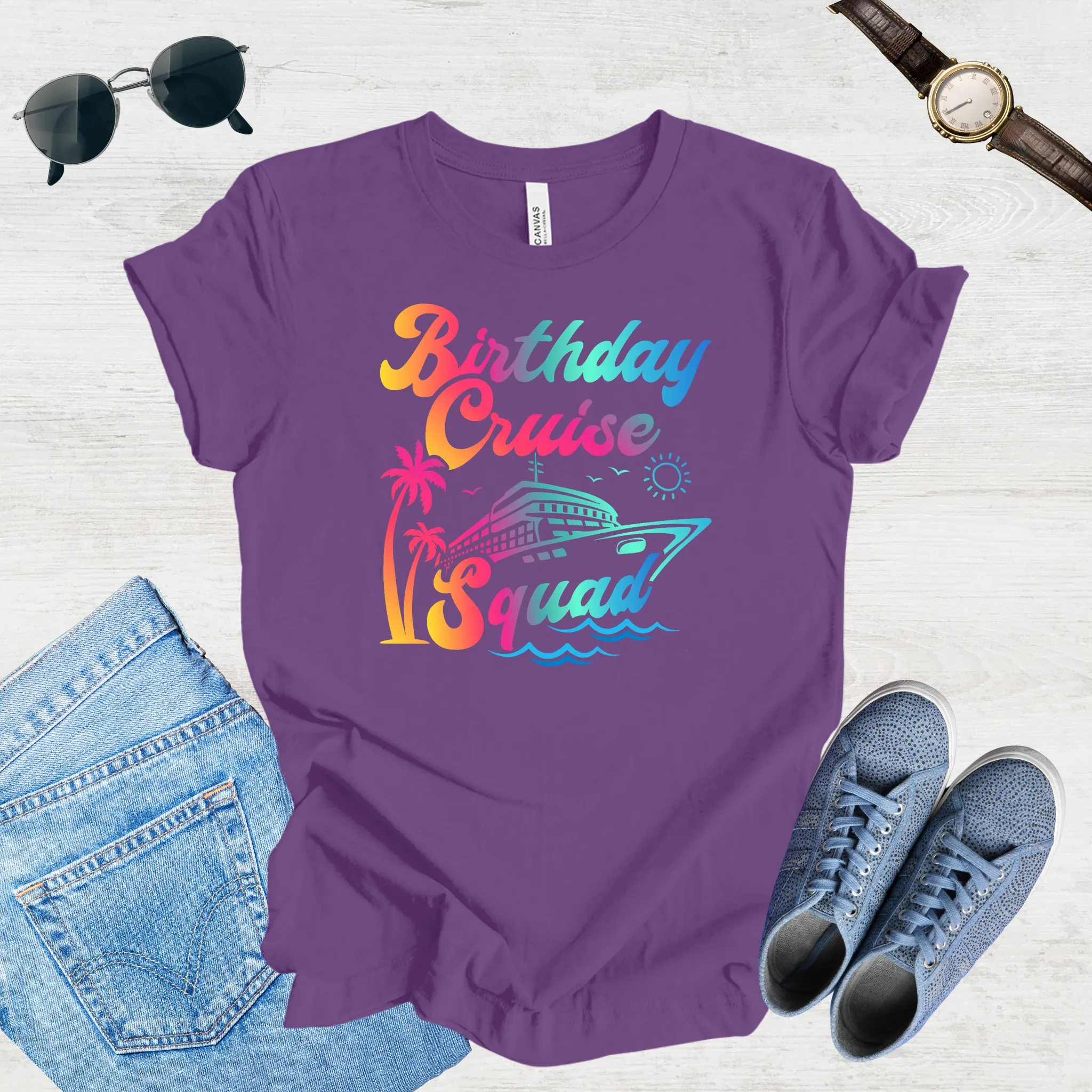 Birthday Cruise Squad Trip Tee
