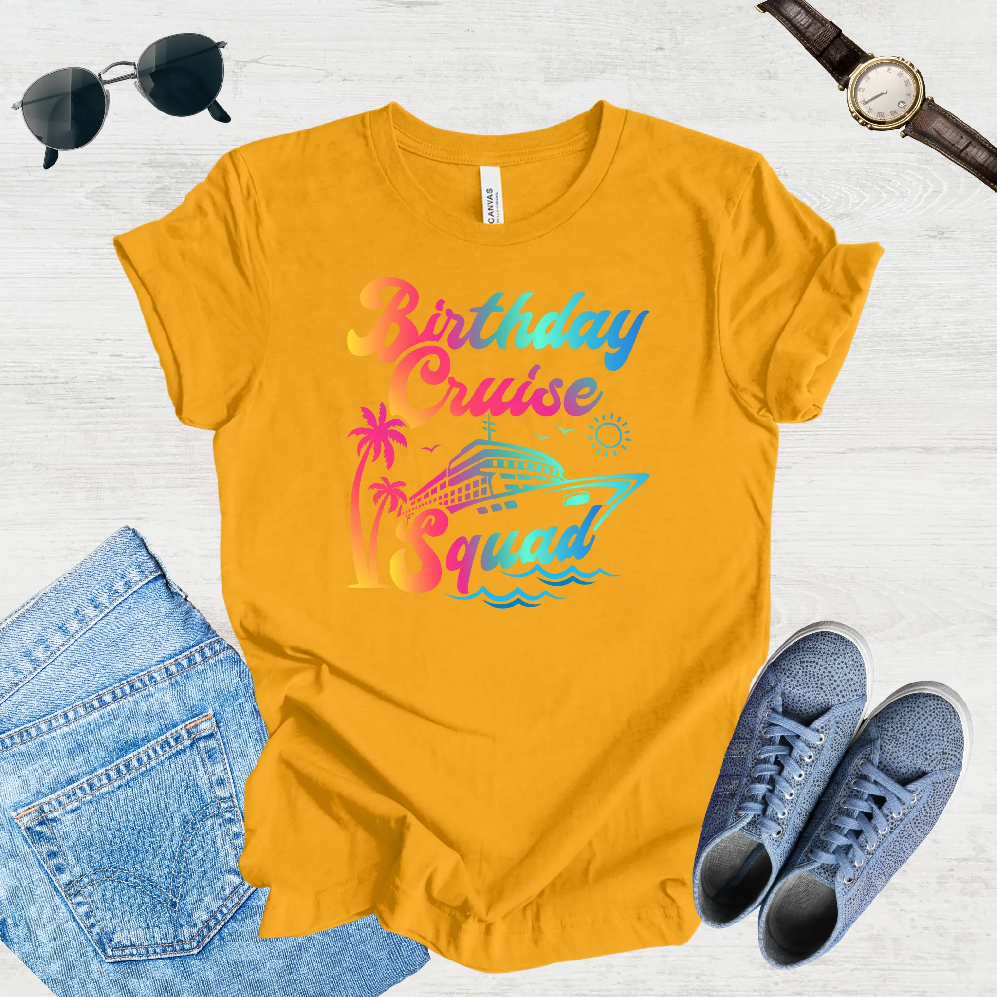 Birthday Cruise Squad Trip Tee