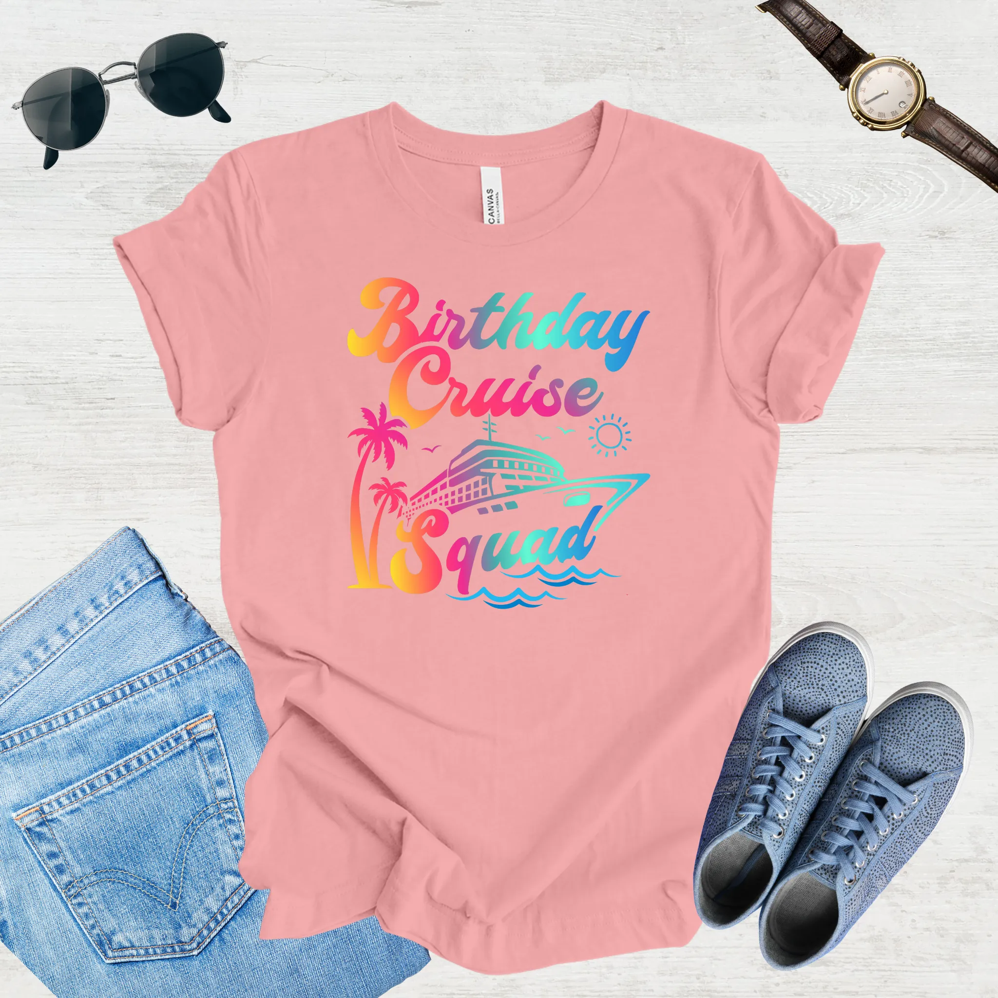 Birthday Cruise Squad Trip Tee