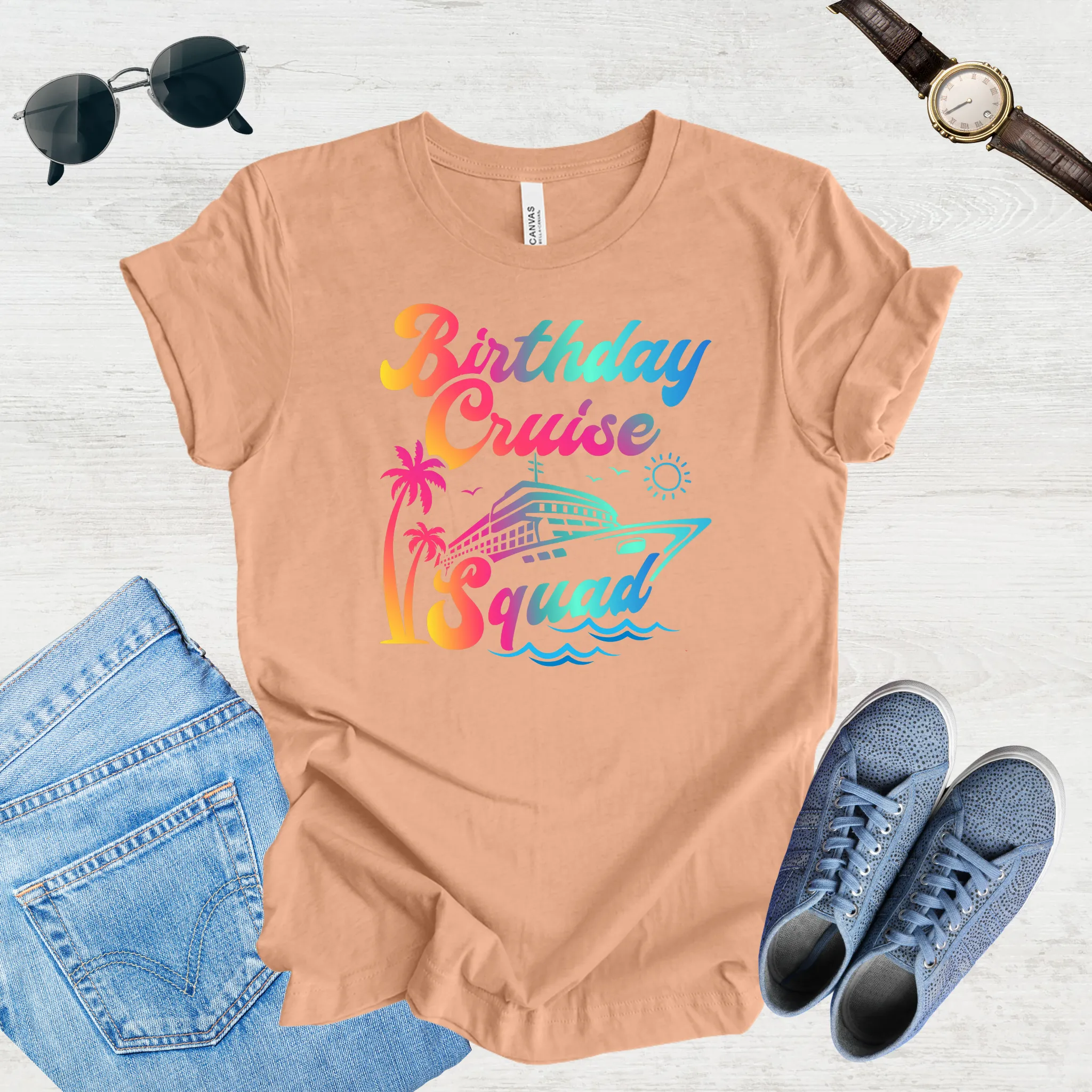 Birthday Cruise Squad Trip Tee
