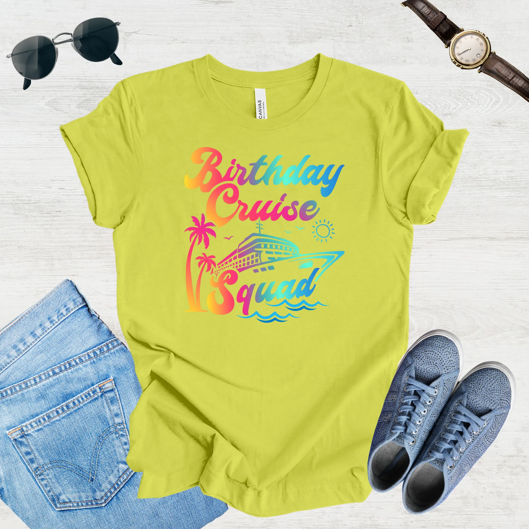 Birthday Cruise Squad Trip Tee