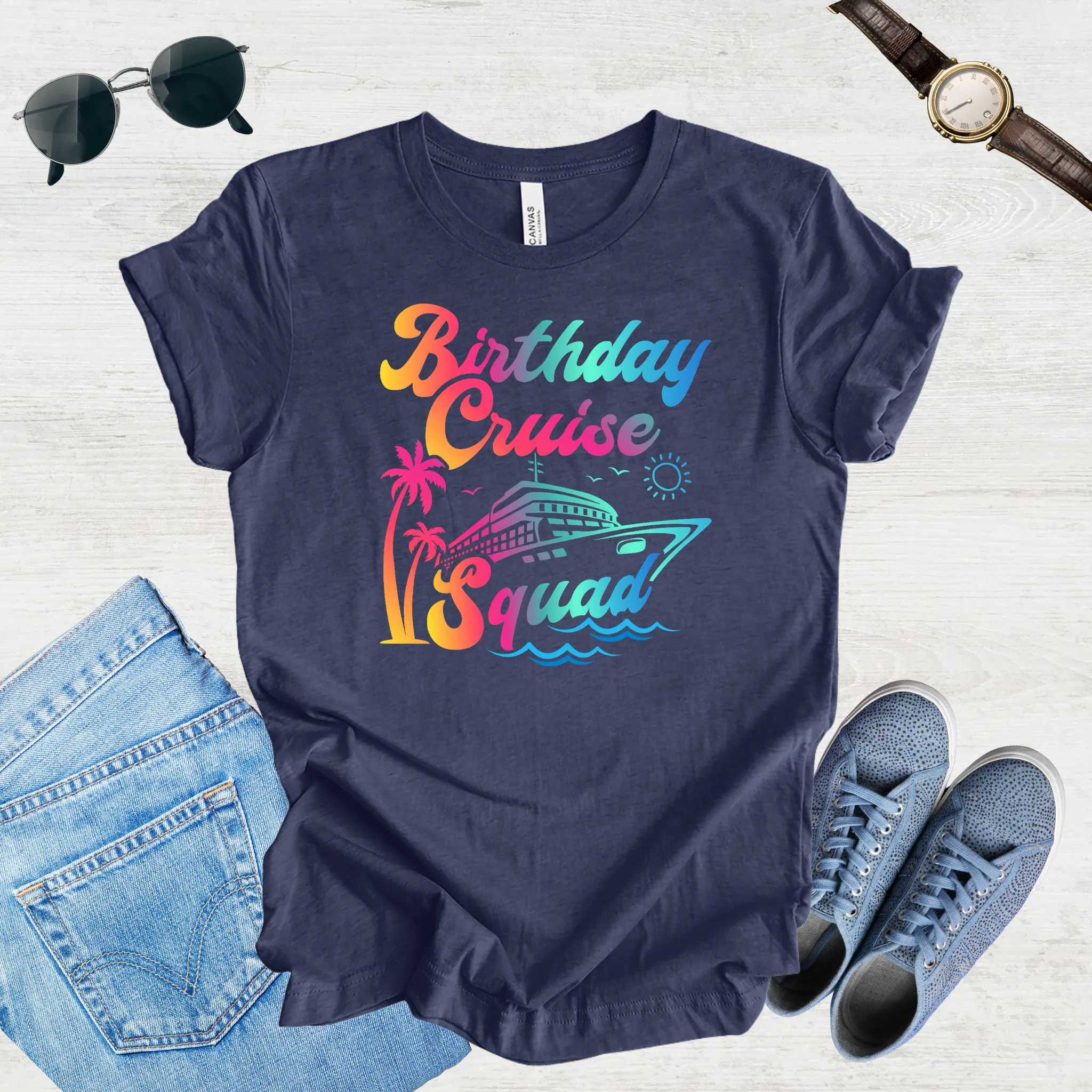 Birthday Cruise Squad Trip Tee