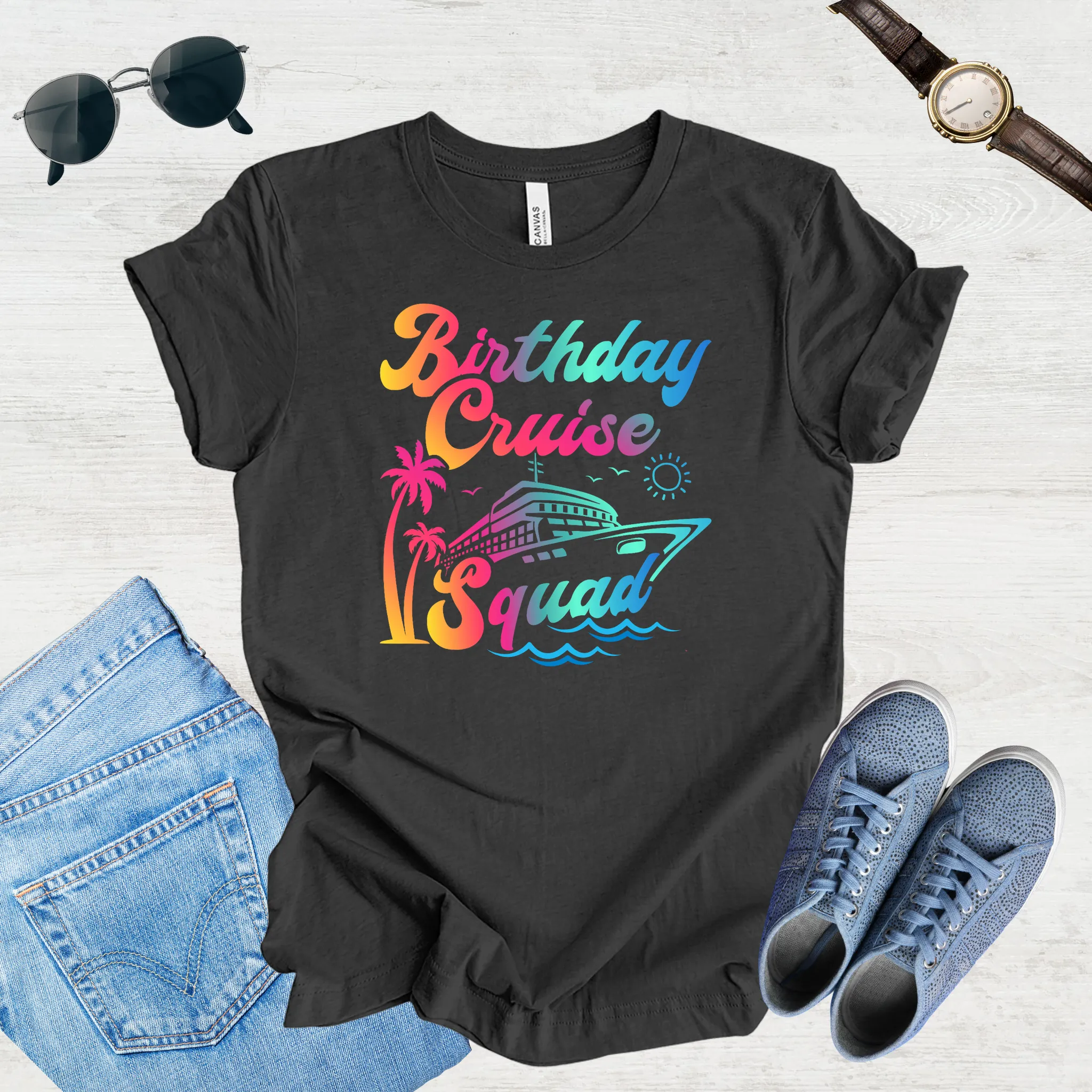 Birthday Cruise Squad Trip Tee