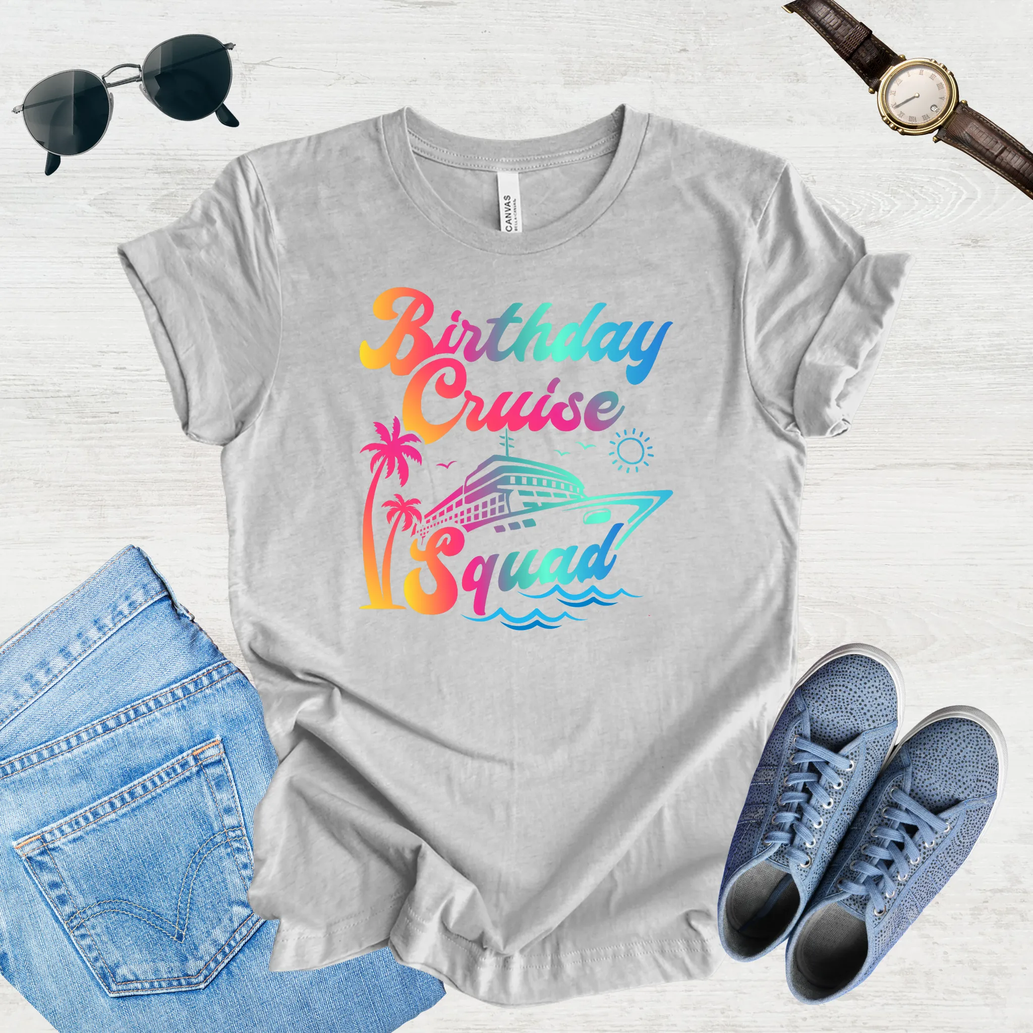 Birthday Cruise Squad Trip Tee