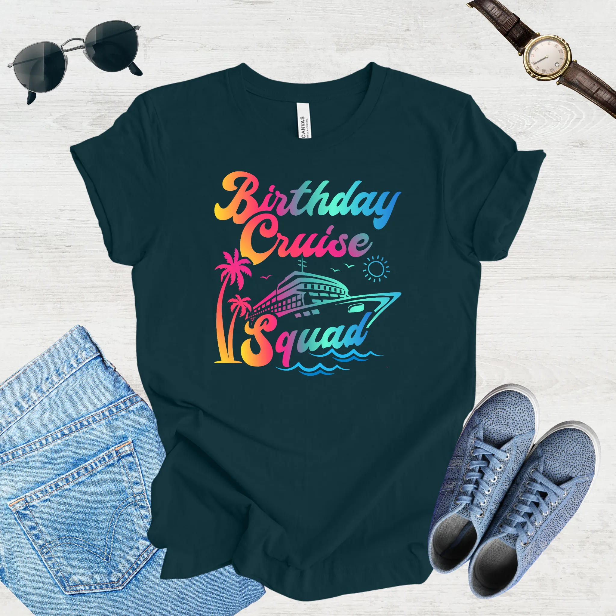 Birthday Cruise Squad Trip Tee