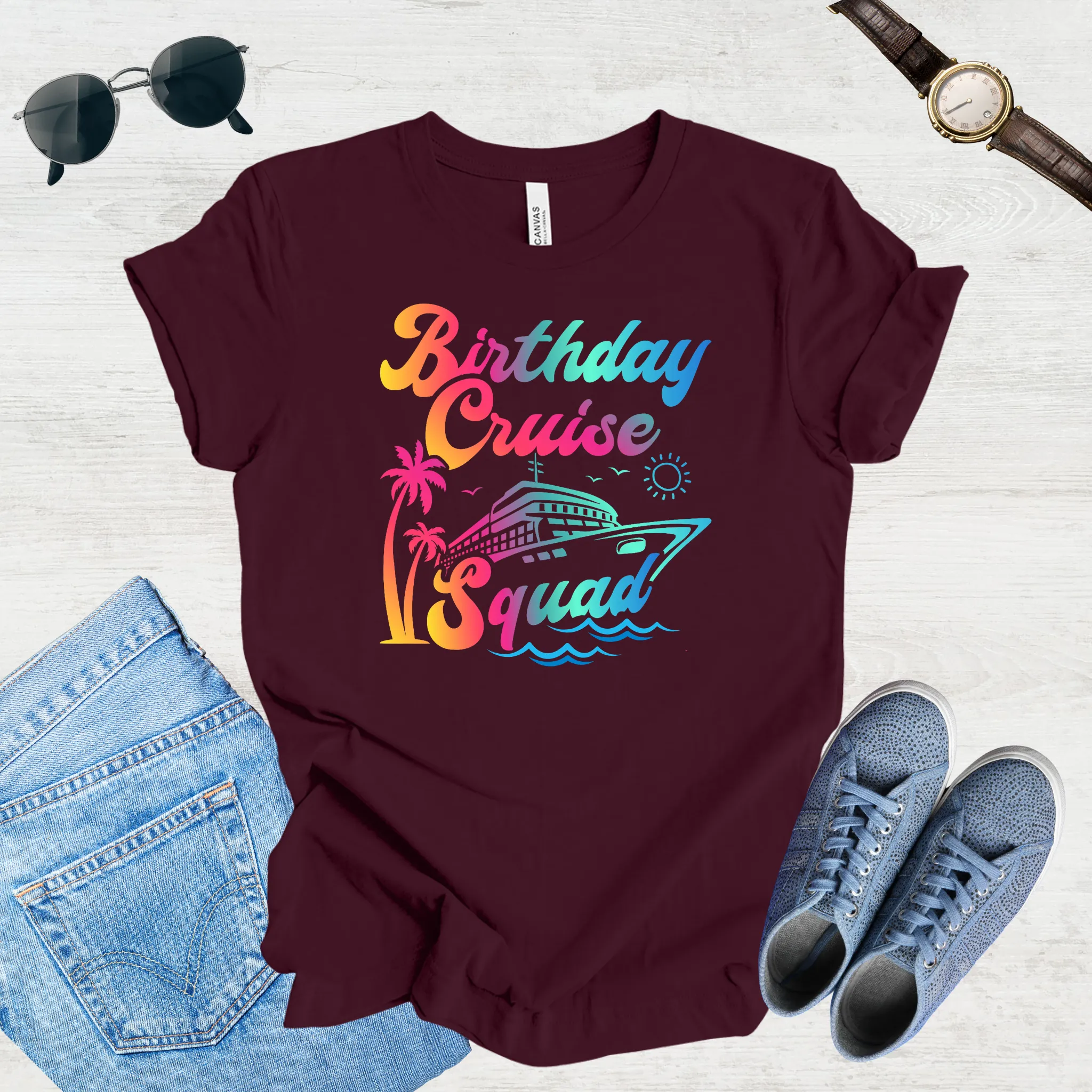 Birthday Cruise Squad Trip Tee