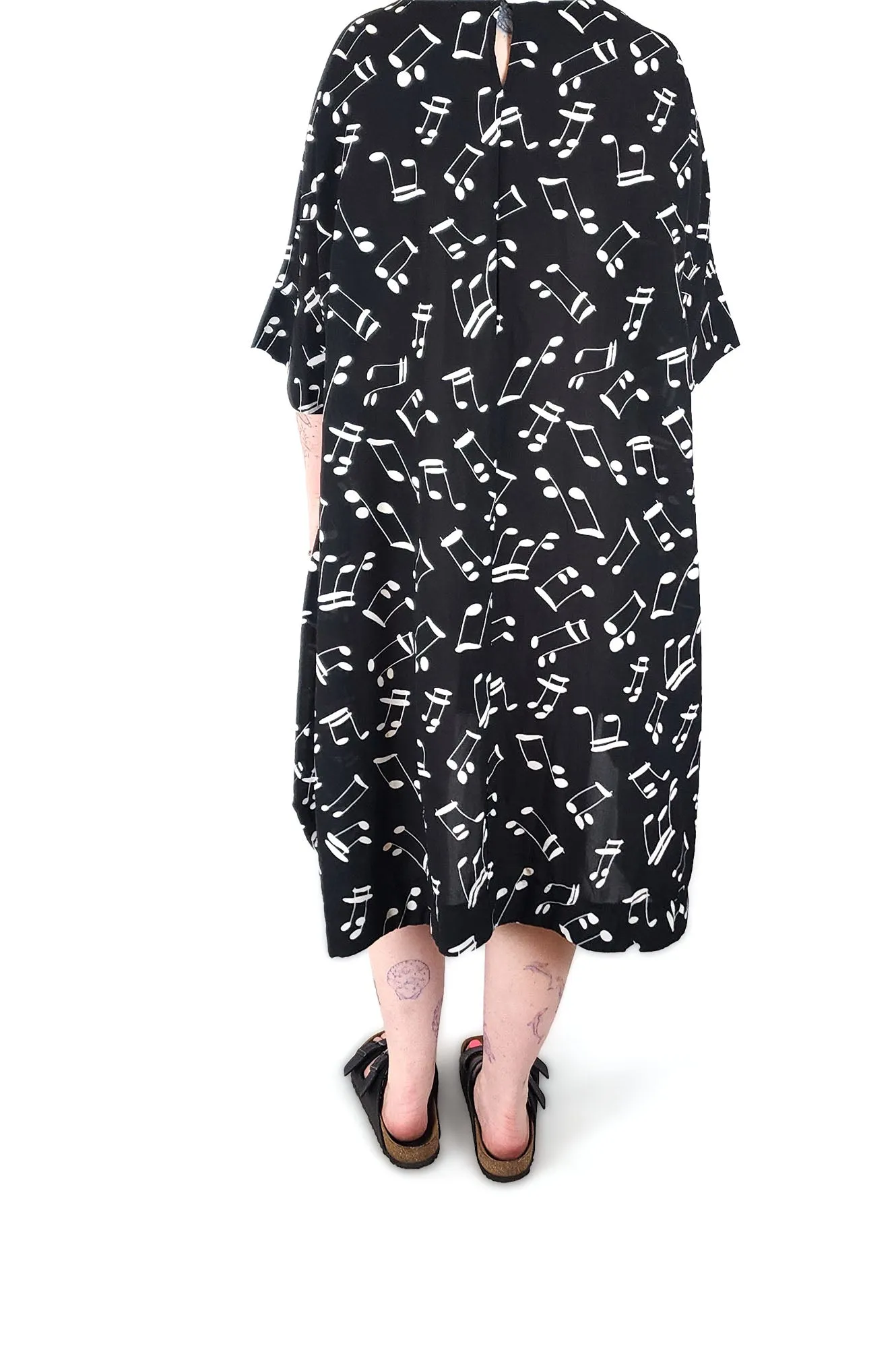 Black and white musical note print dress size Medium