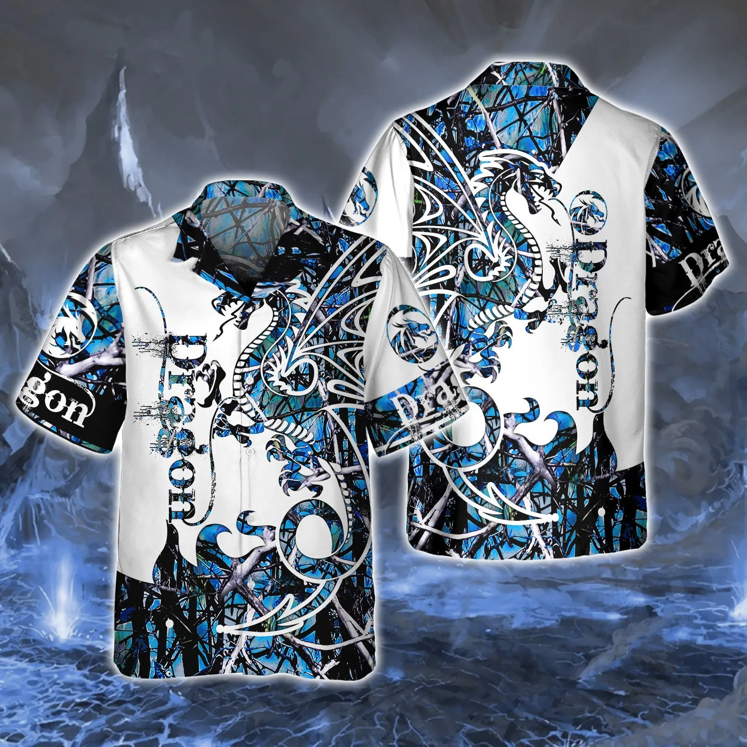 Blue Dragon Tattoo 3D Full Print Shirts