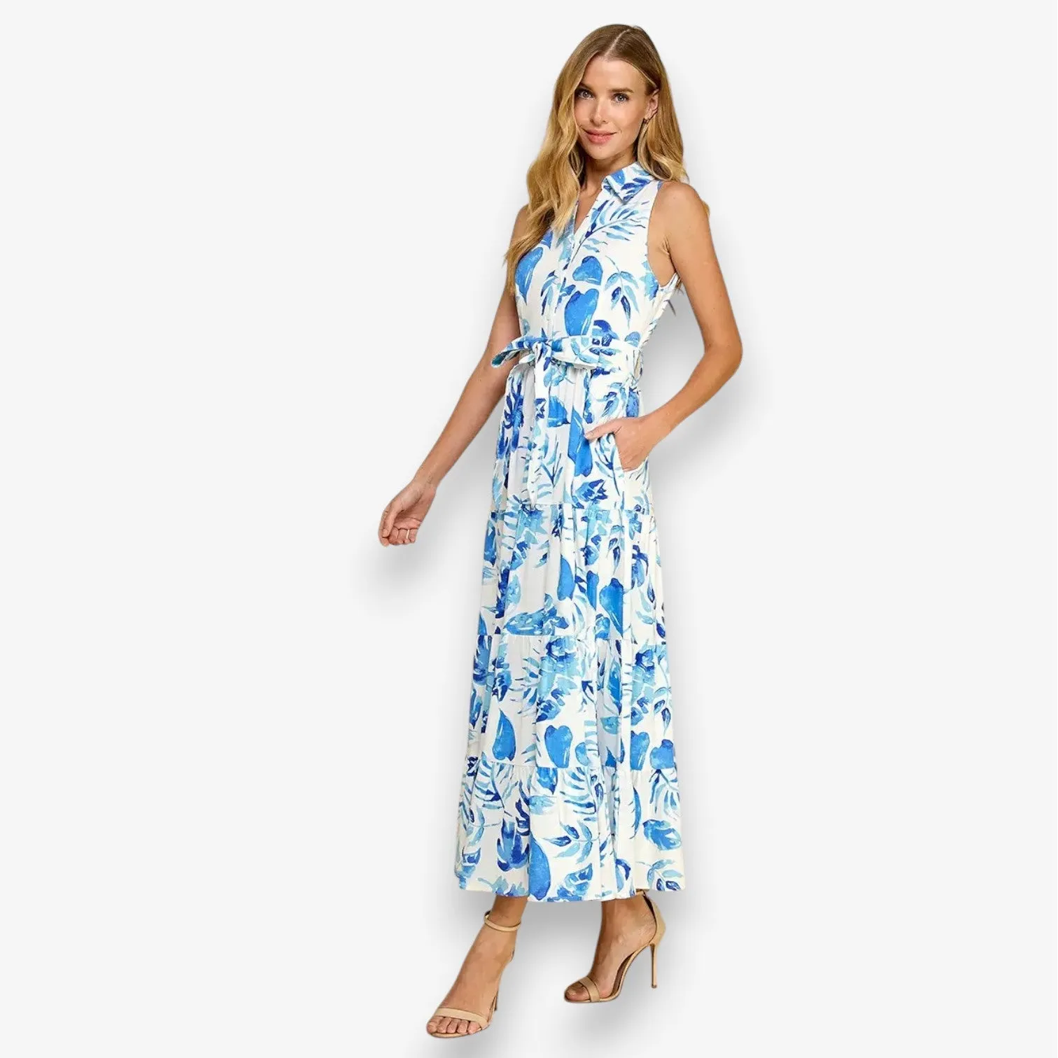 Blue Tropics Maxi Dress