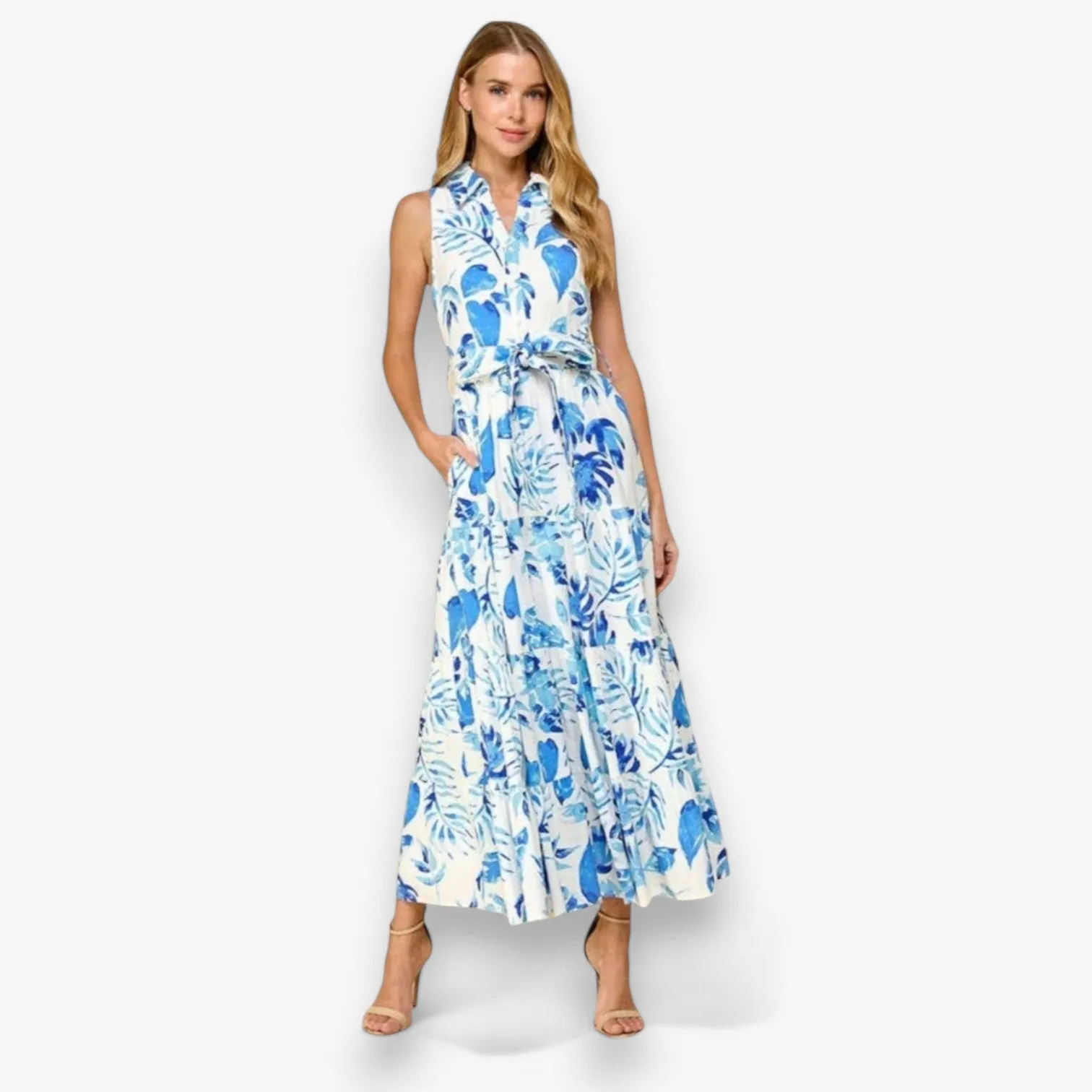 Blue Tropics Maxi Dress