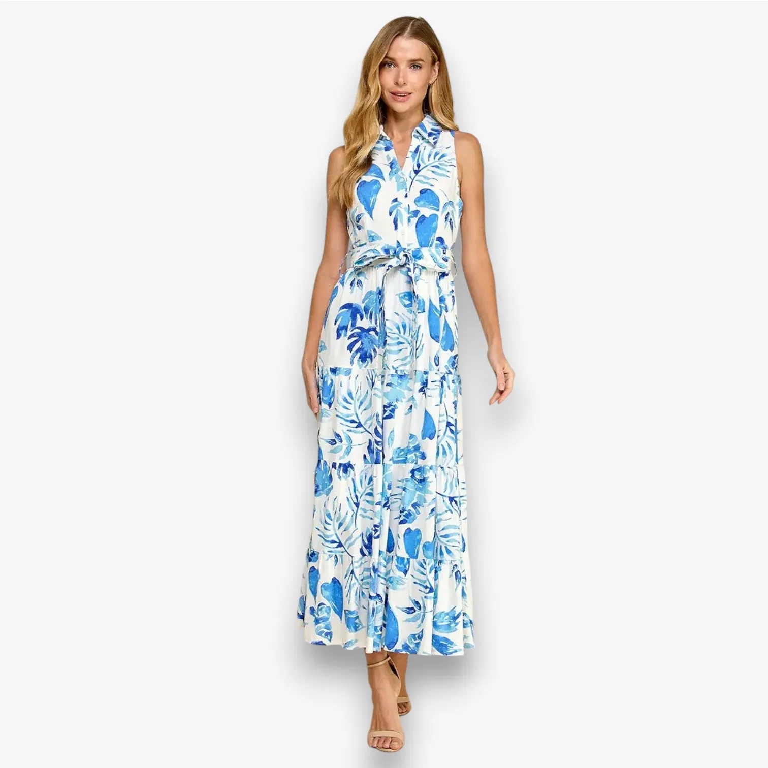 Blue Tropics Maxi Dress