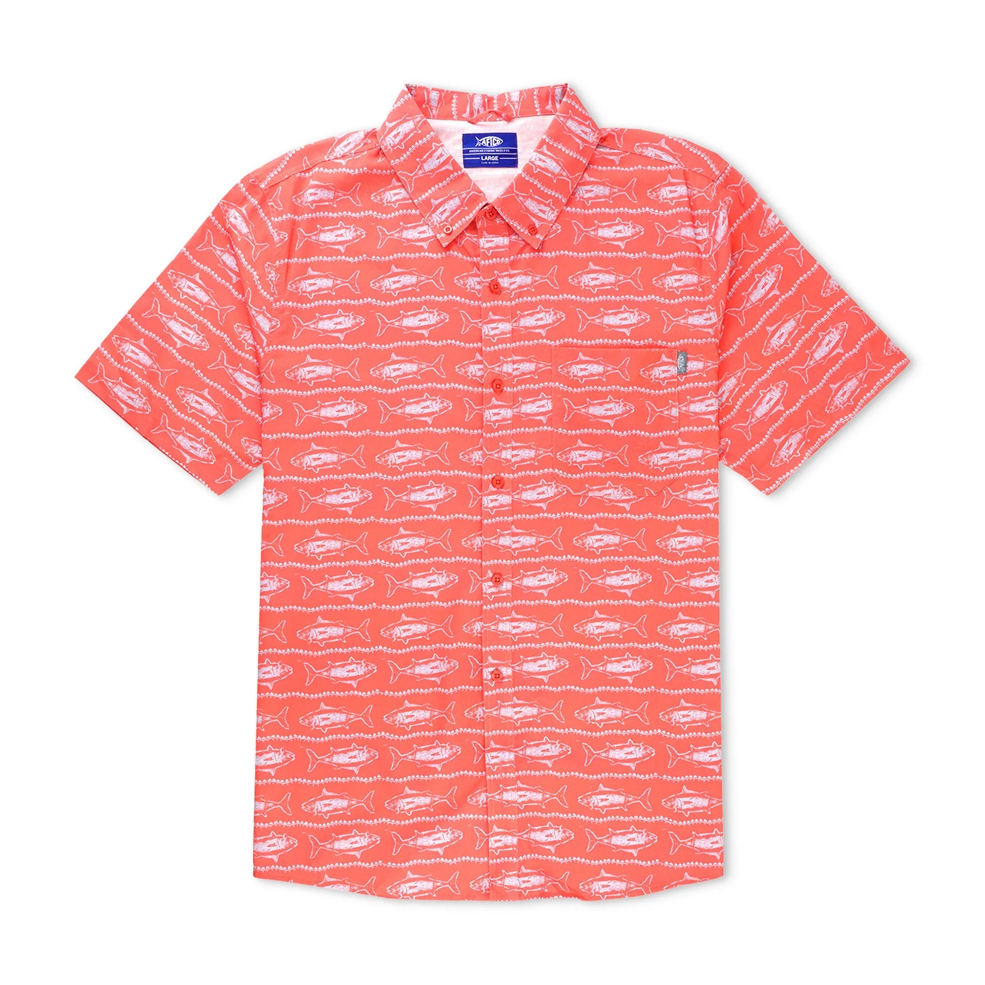 Boatbar SS Button Down Shirt | Soft Coral