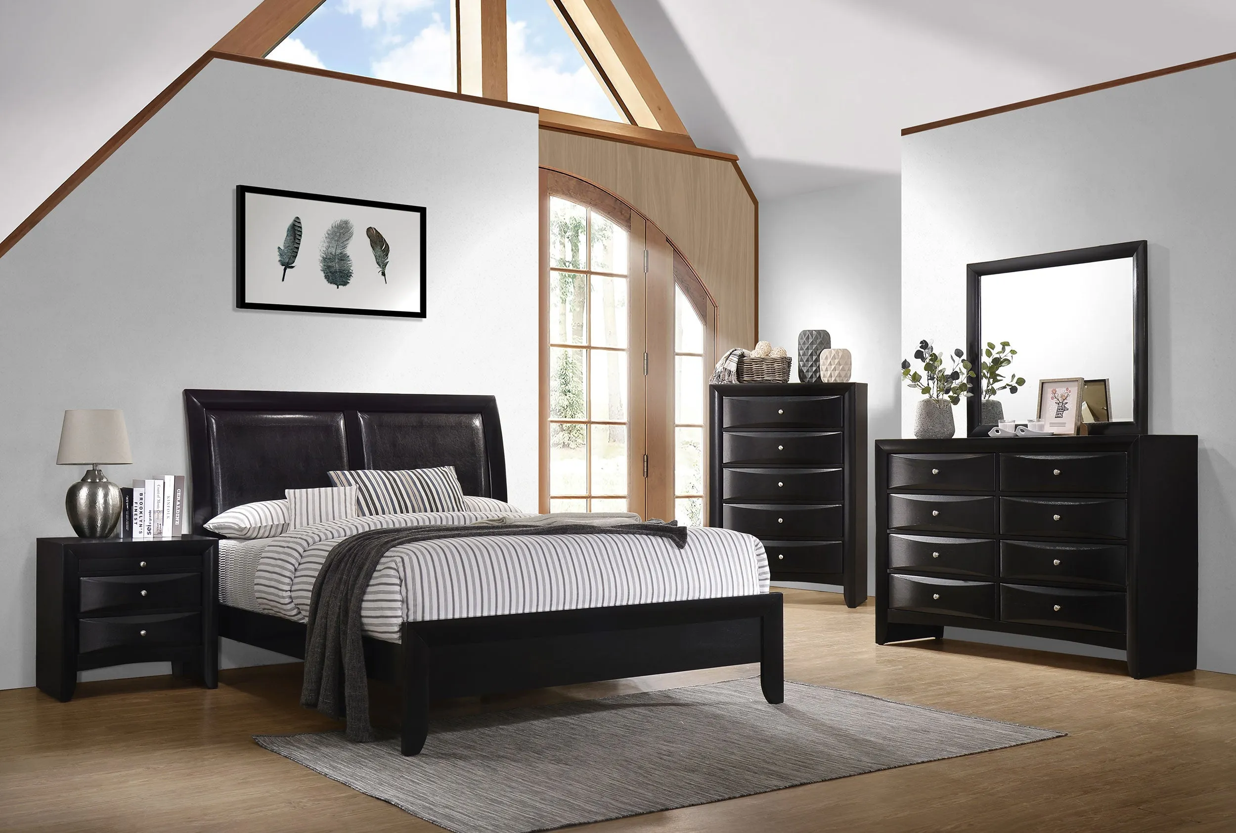 Briana 2-drawer Nightstand Black