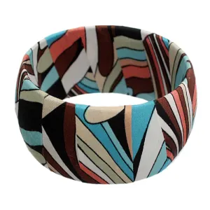 Brown Multicolor Tropical Bangle Bracelet