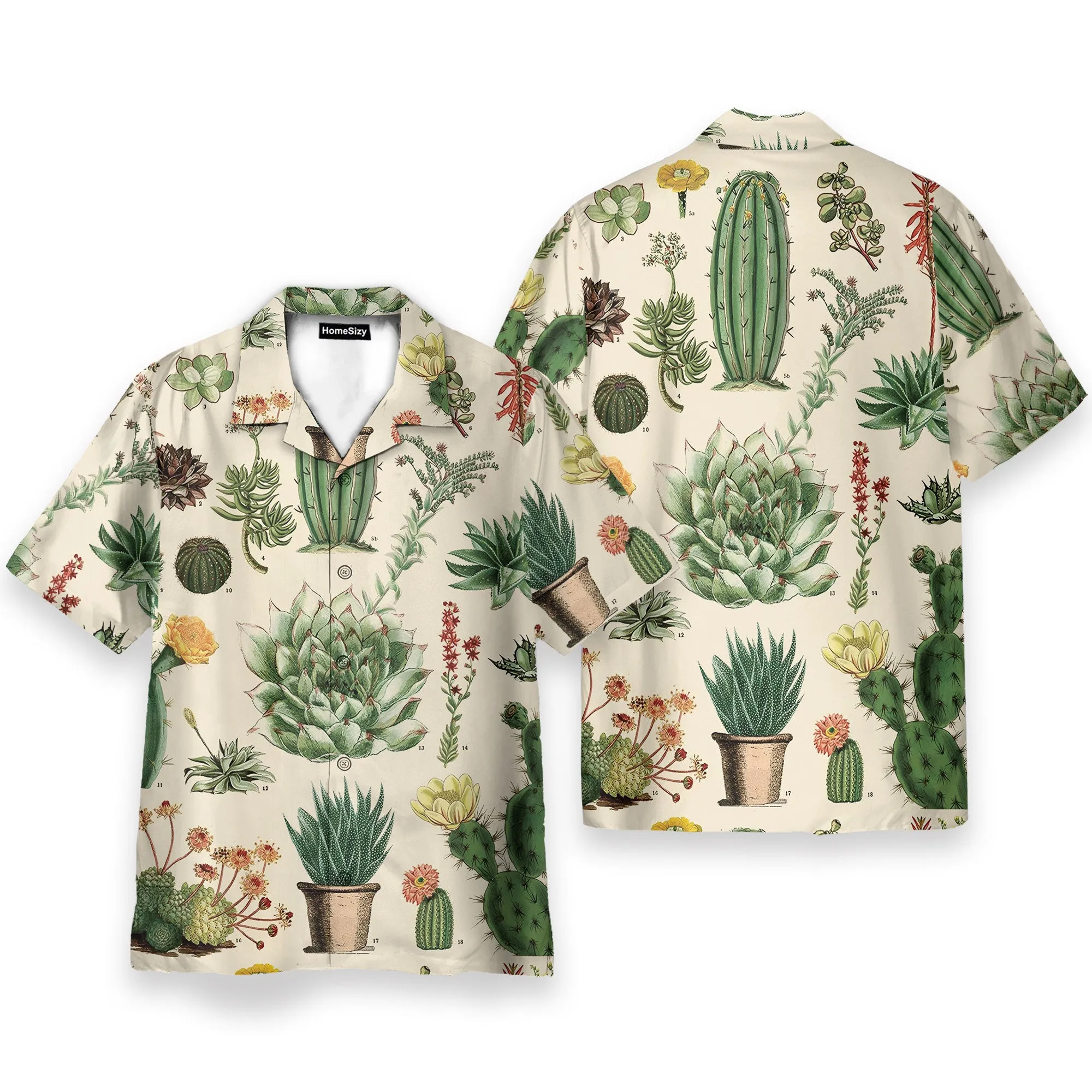 Cactus Summer Men's Button's Up Shirts - Hawaiian Shirt
