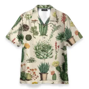 Cactus Summer Men's Button's Up Shirts - Hawaiian Shirt