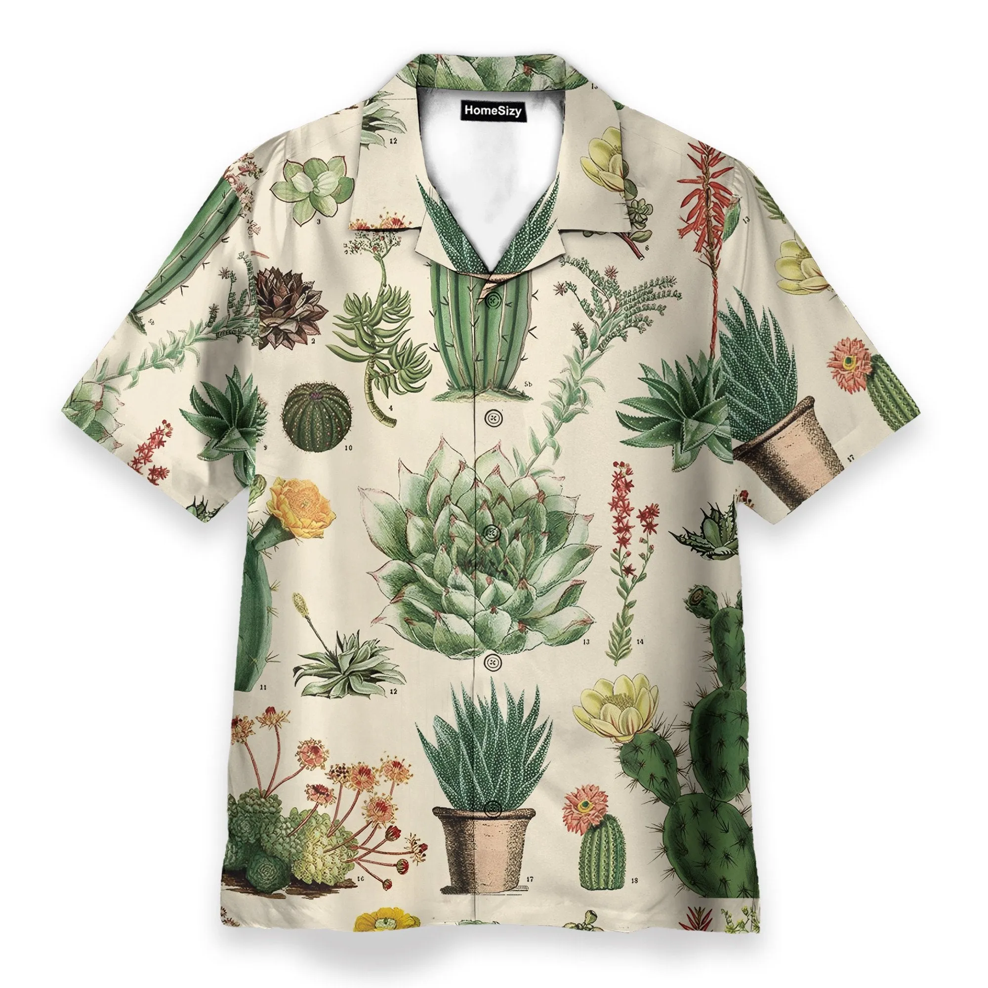 Cactus Summer Men's Button's Up Shirts - Hawaiian Shirt