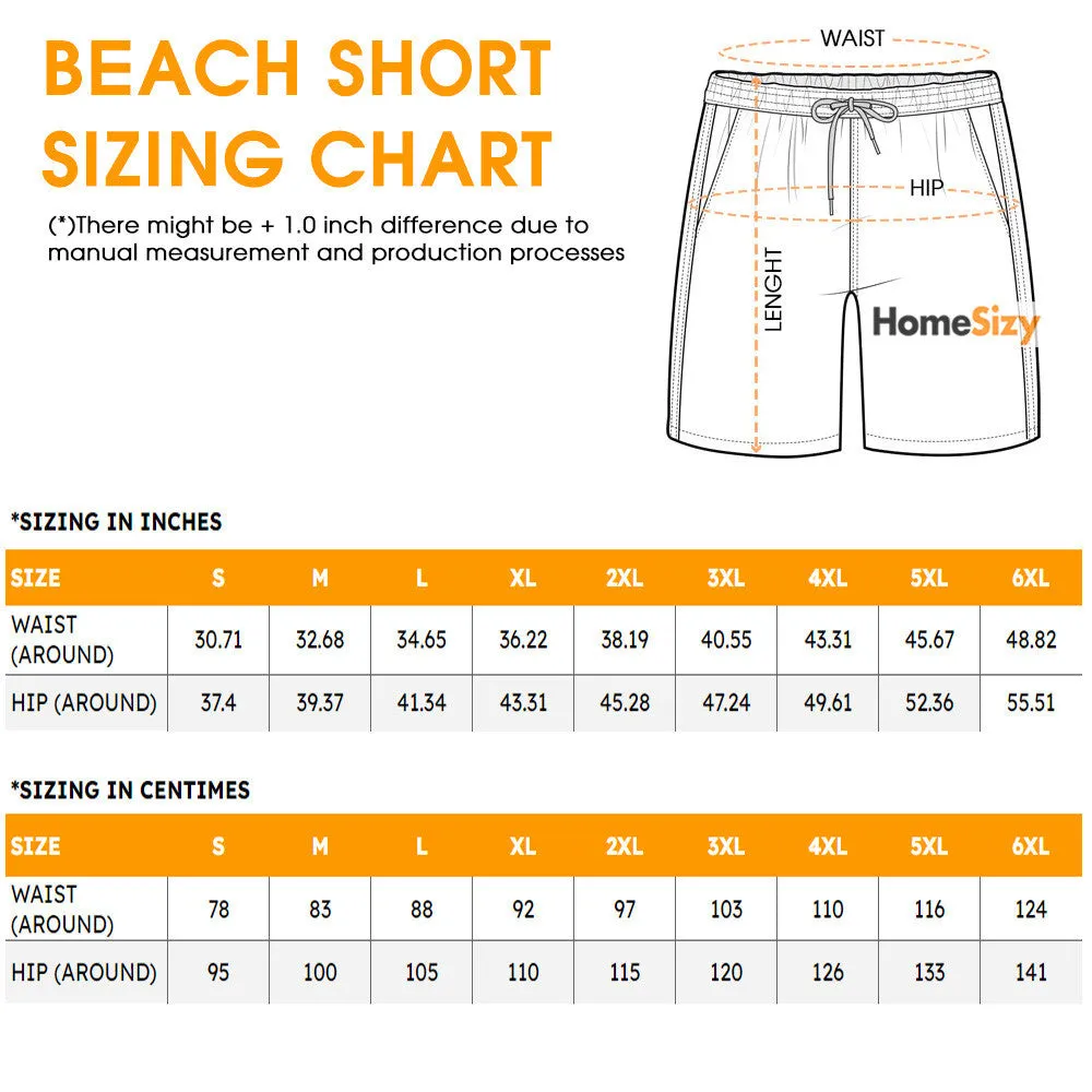 California Poppy Tropical Men's Button's Up Shirts - Hawaiian Shirt & Beach Shorts