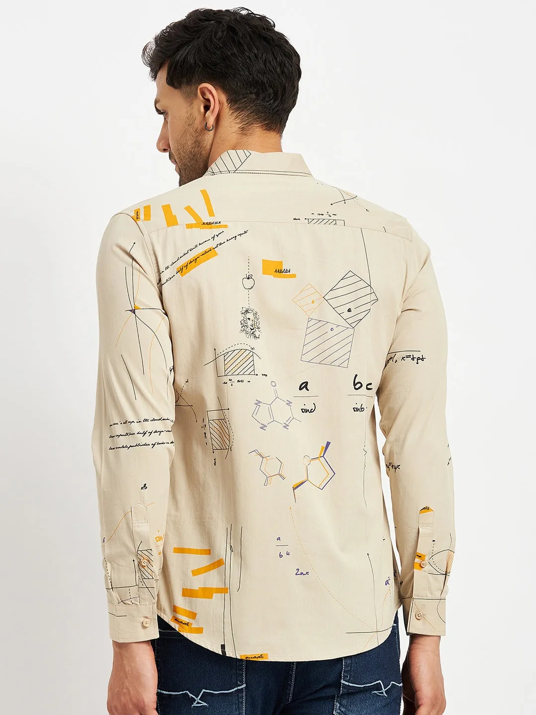Camla Beige Shirts For Men