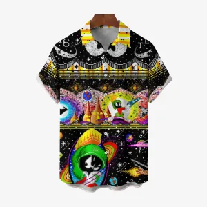 Cartoon Casual Large Size Short Sleeve Shirt 2406001741