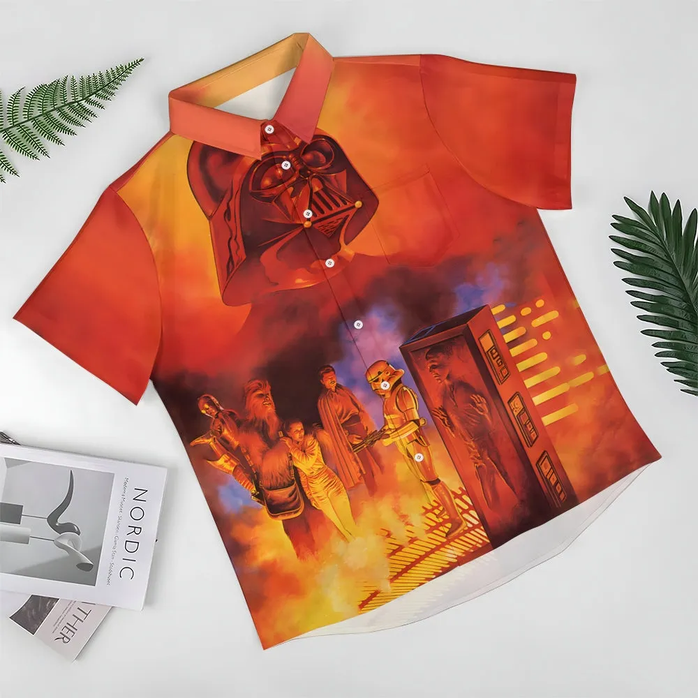 Cartoon Casual Large Size Short Sleeve Shirt 2407004228