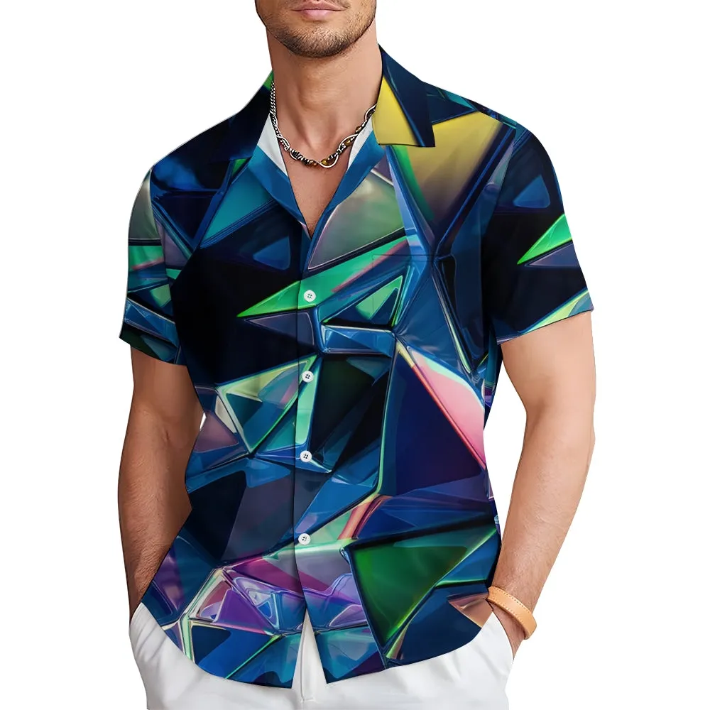 Casual Chest Pocket Short Sleeve Shirt 2309000417