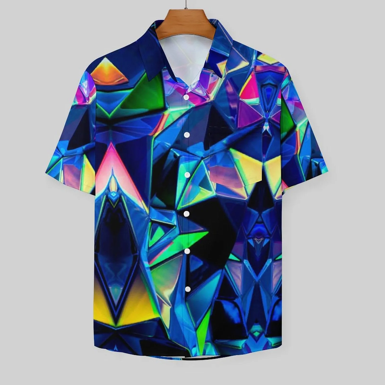Casual Chest Pocket Short Sleeve Shirt 2309000417