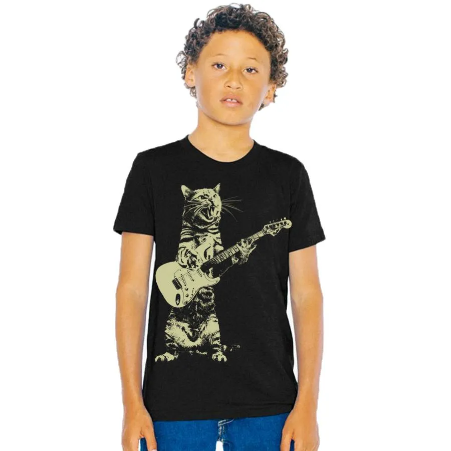 Cat Playing Guitar Tee