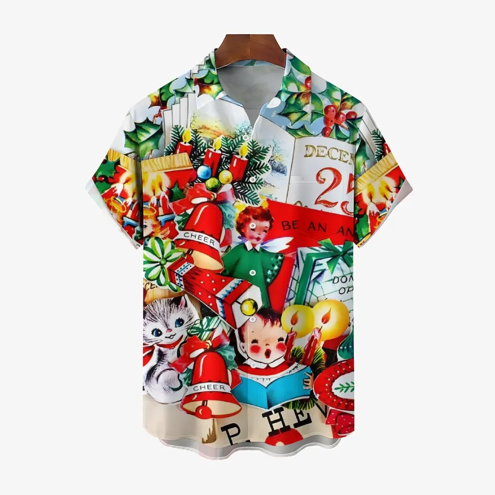 Christmas Casual Short Sleeve Shirt 2410006283