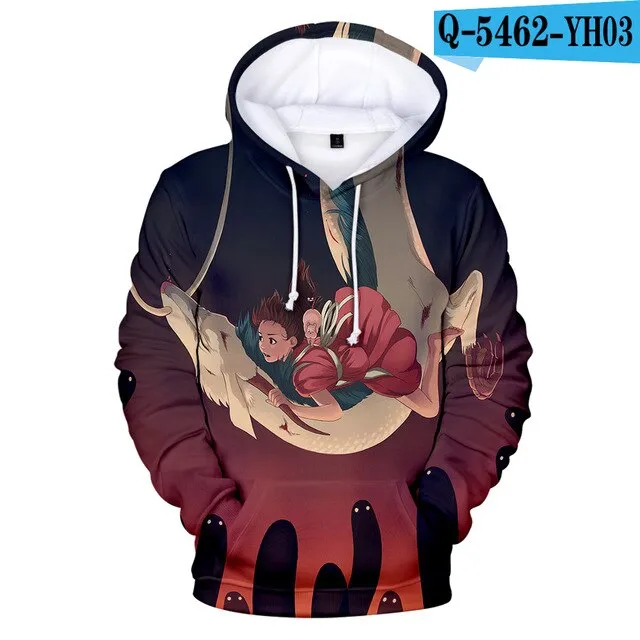 Classic Anime Print 3D Hoodies