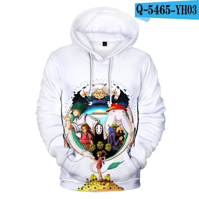 Classic Anime Print 3D Hoodies