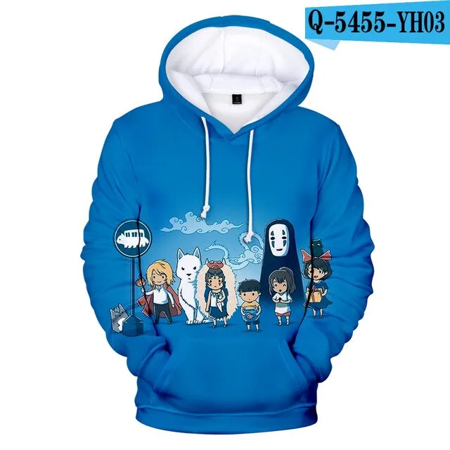 Classic Anime Print 3D Hoodies