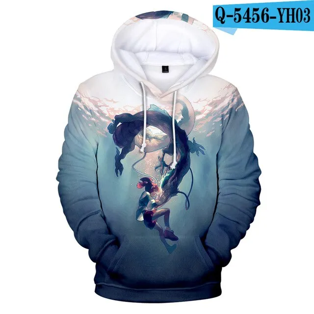 Classic Anime Print 3D Hoodies