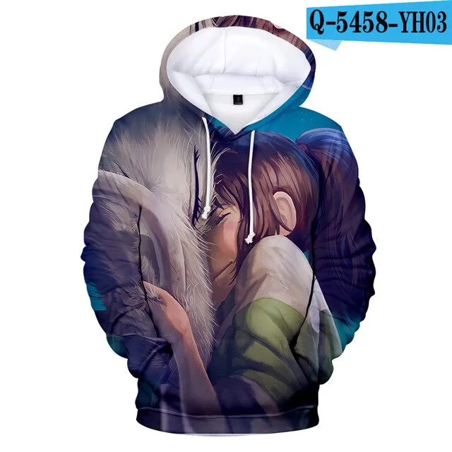 Classic Anime Print 3D Hoodies