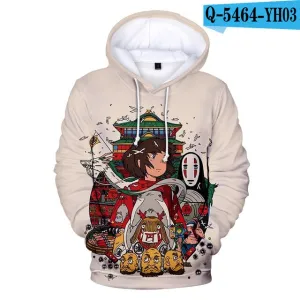 Classic Anime Print 3D Hoodies