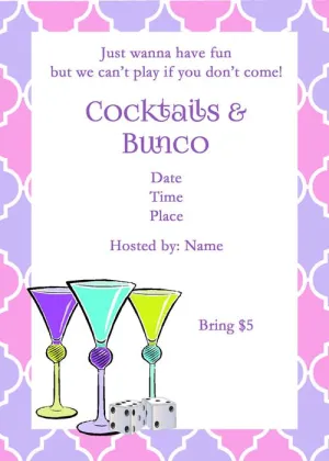 COCKTAILS CUSTOM INVITATION
