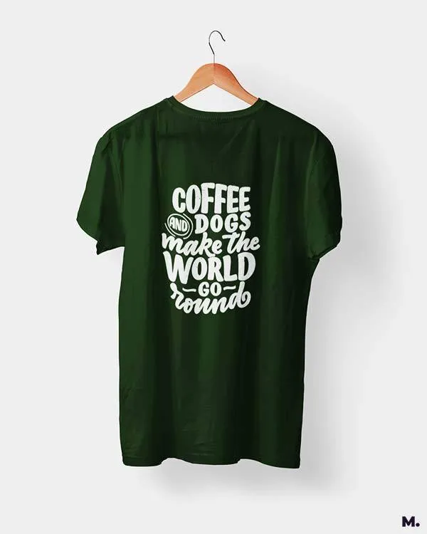 Coffee and dogs printed t shirts