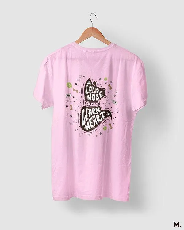 Cold nose & warm heart printed t shirts