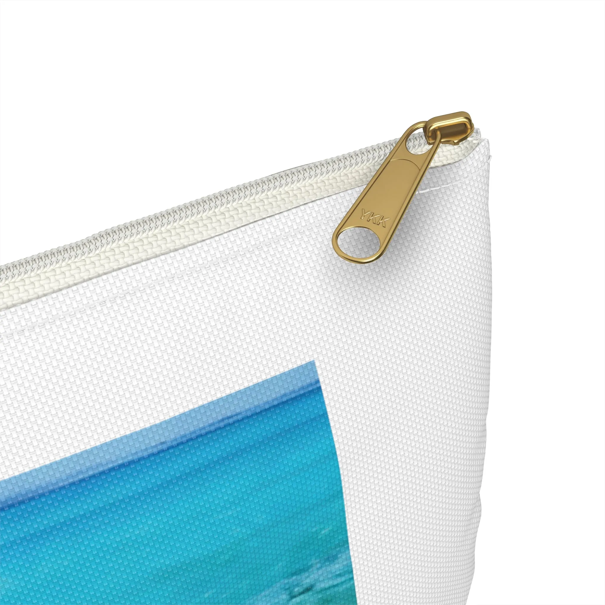 Colorful Mermaid on a Tropical Beach Original Art Accessory Pouch