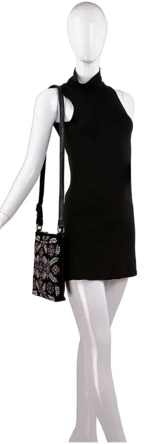 Colorful Rhinestone Pattern Crossbody Sling