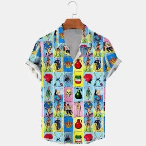 Colorful Summer Style Print Casual Short Sleeve Shirt